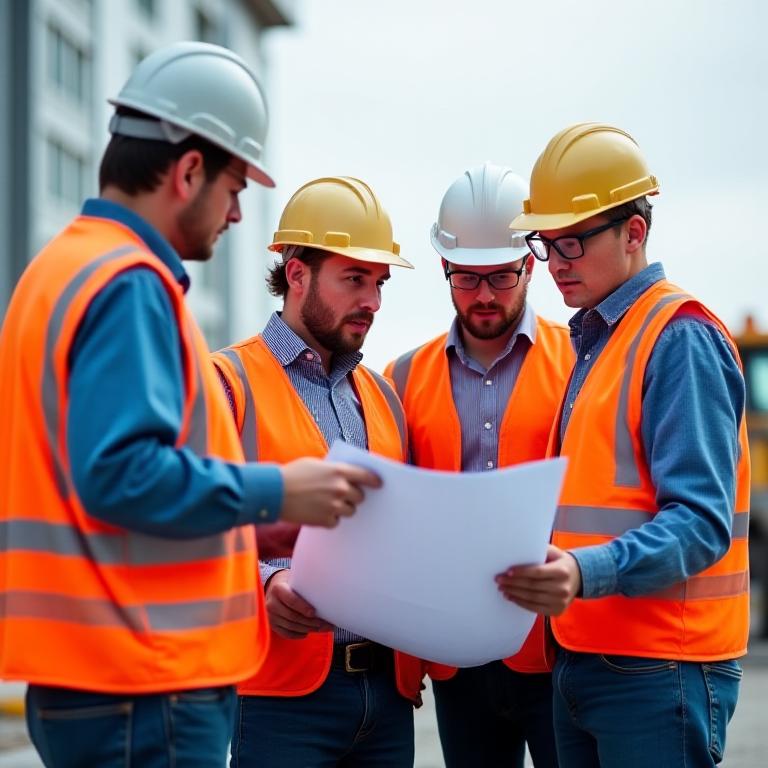 Tim inženjera na gradilištu